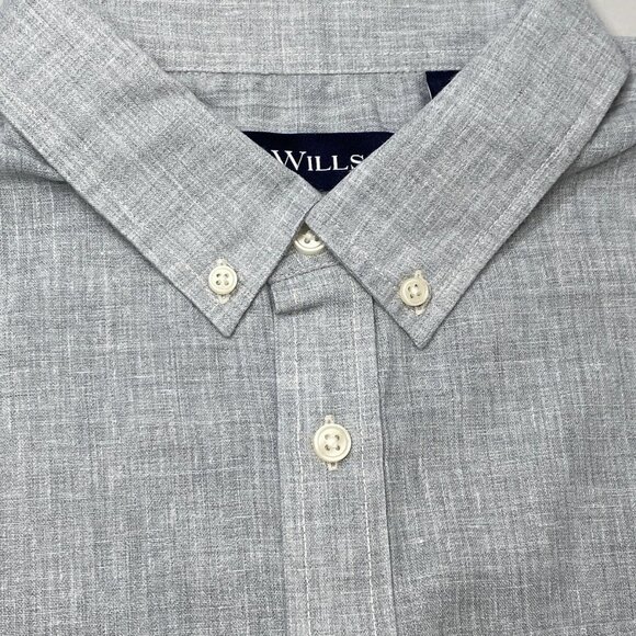 Wills Linen Wrinkle Free Short Sleeve Shirt Men’s M - Picture 4 of 8